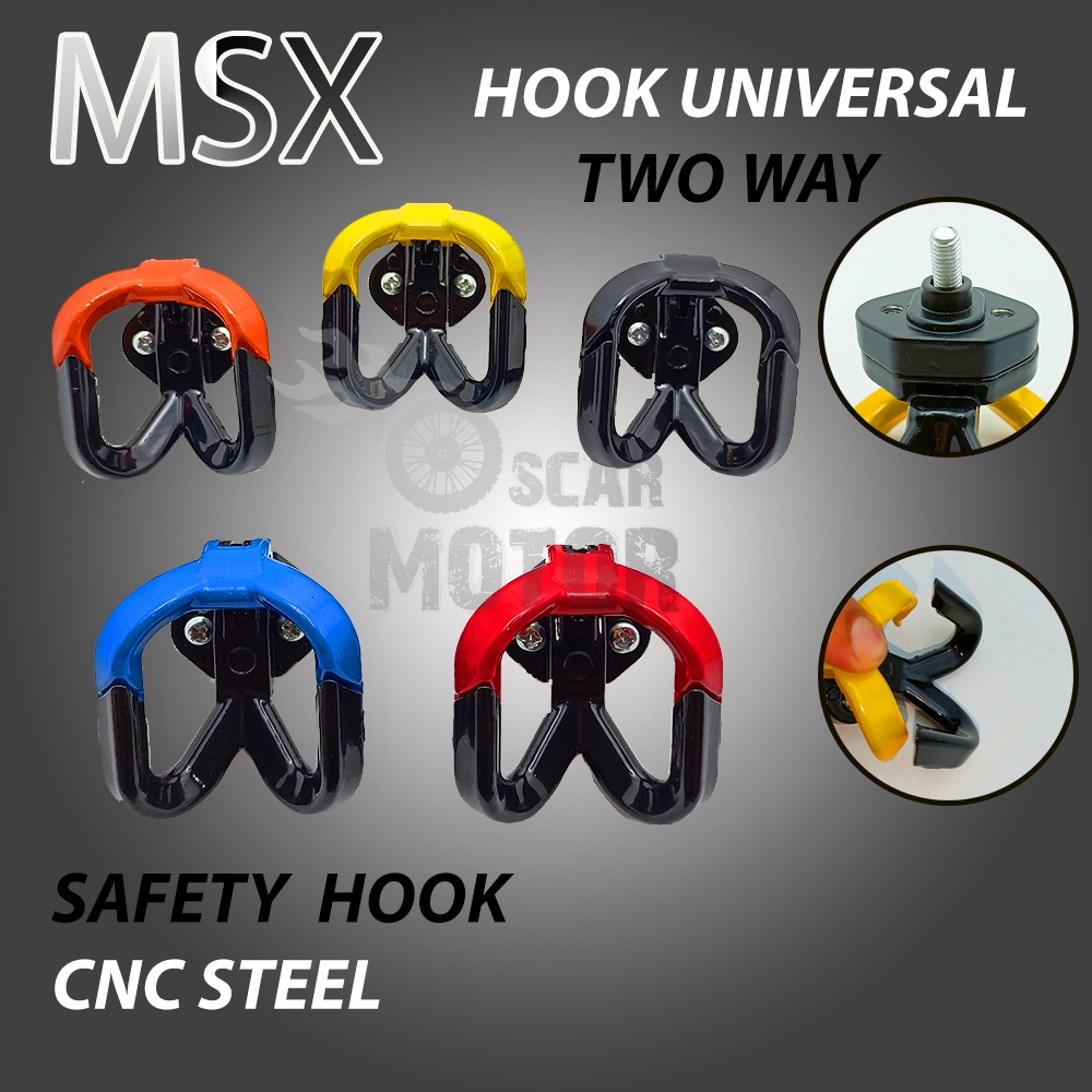 GANTUNGAN BARANG UNIVERSAL MOTOR AUTOLOCK CNC SAFETY HOOK DOUBLE BIG X motor