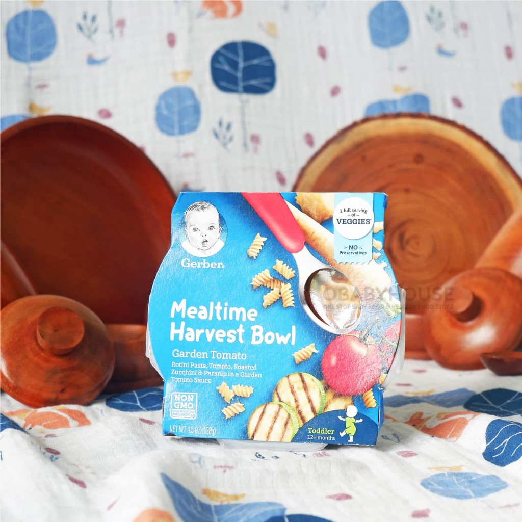 Gerber Mealtime Harvest Bowl 12m+ Garden Tomato 128 gr (Exp 12 Agustus 2023 )