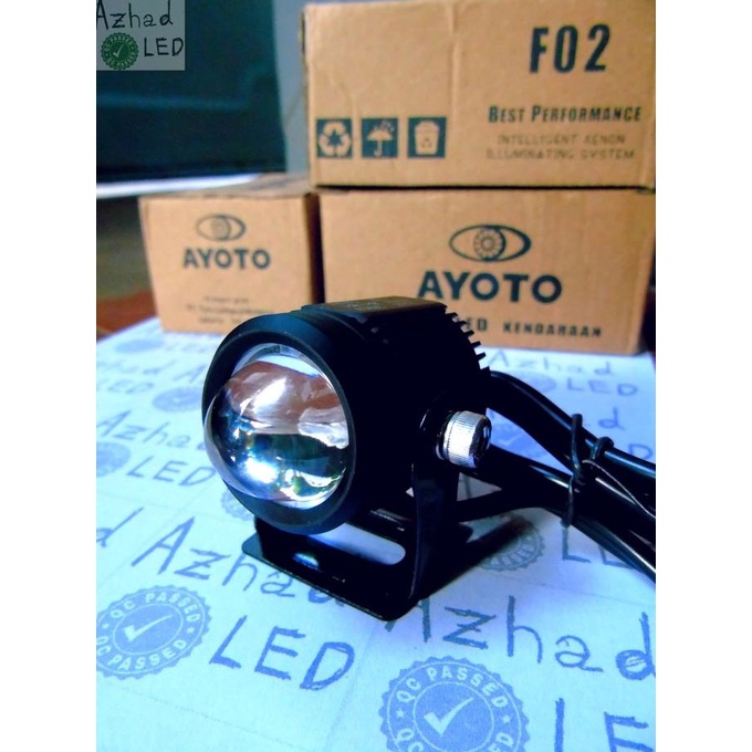 [[COD]] Lampu Sorot Tembak LED Laser D2 Ayoto 18 Watt Foglamp Mobil Motor TERLENGKAP Kode 1297