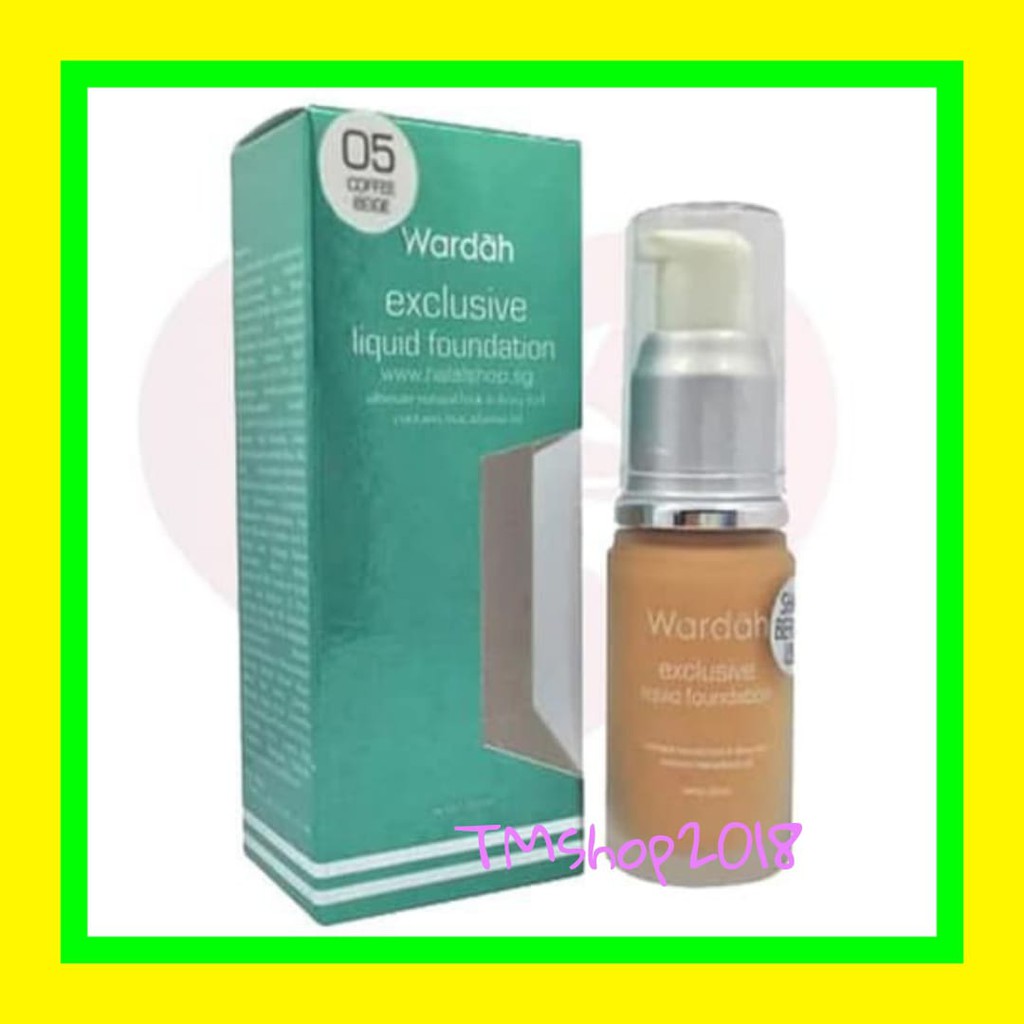 Wardah Exclusive Liquid Foundation 05 Coffee Beige 20 ml Original