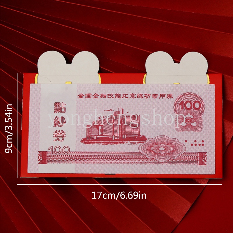 4pcs / set Amplop Angpao Merah Motif Macan Kartun Untuk Tahun Baru Cina / Pernikahan / Ulang Tahun