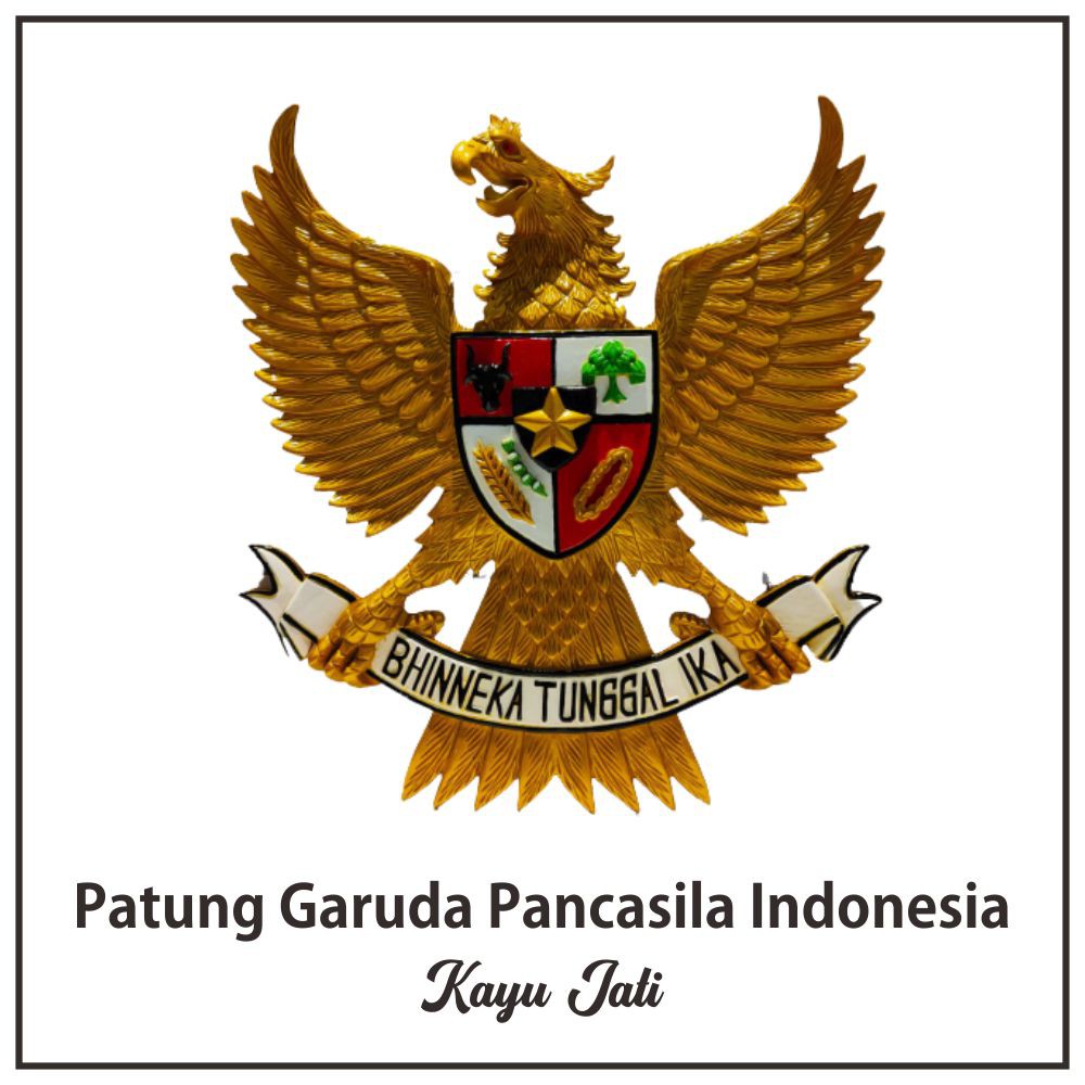 Promo Patung Lambang Garuda Pancasila RI Kayu Jati Premium (60 X 60)