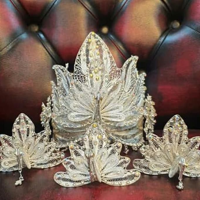 (SaleJualDijual) Mahkota Tiara Hiasan Kepala Pengantin Adat Jawa Sunda Modern Iii