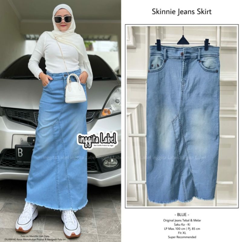 SKINNIE JEANS SKIRT BY INGGITA LABEL