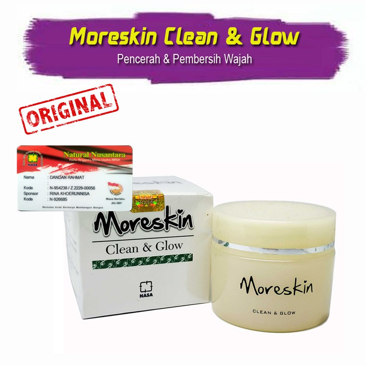 100% ORIGINAL - MORESKIN CLEAN AND GLOW - MORESKIN CLEAN N GLOW - NASA - MORESKIN CLEAN - MORESKIN