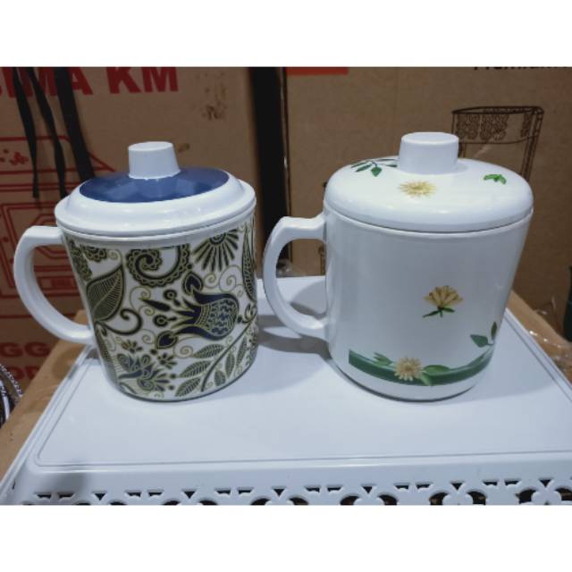 Harga Promo Mug Melamin Asli By Onyx Motif Batik Java Flower 12 Cm Shopee Indonesia