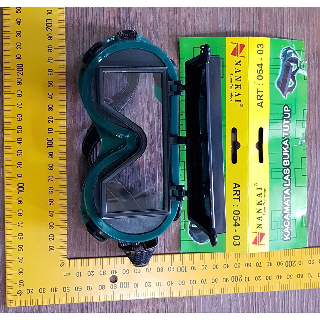 Kacamata Las Buka Tutup Kaca mata Las model Kotak NANKAI