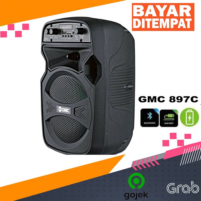 Speaker Aktif Portable GMC 897C 6 Inch Bluetooth Garansi  Resmi