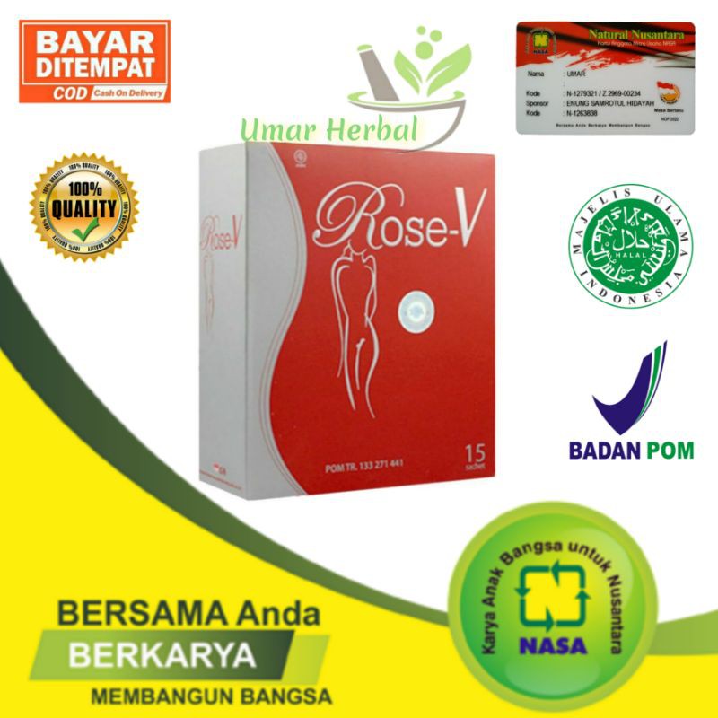 

ROSE-V 100% Original - mengatasi kewanitaan isi 15 sachet