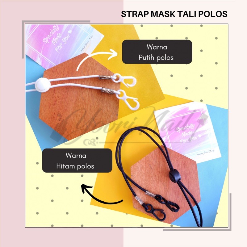 strap masker polos tali masker kalung masker 2in1 konektor strap mask laki pria murah