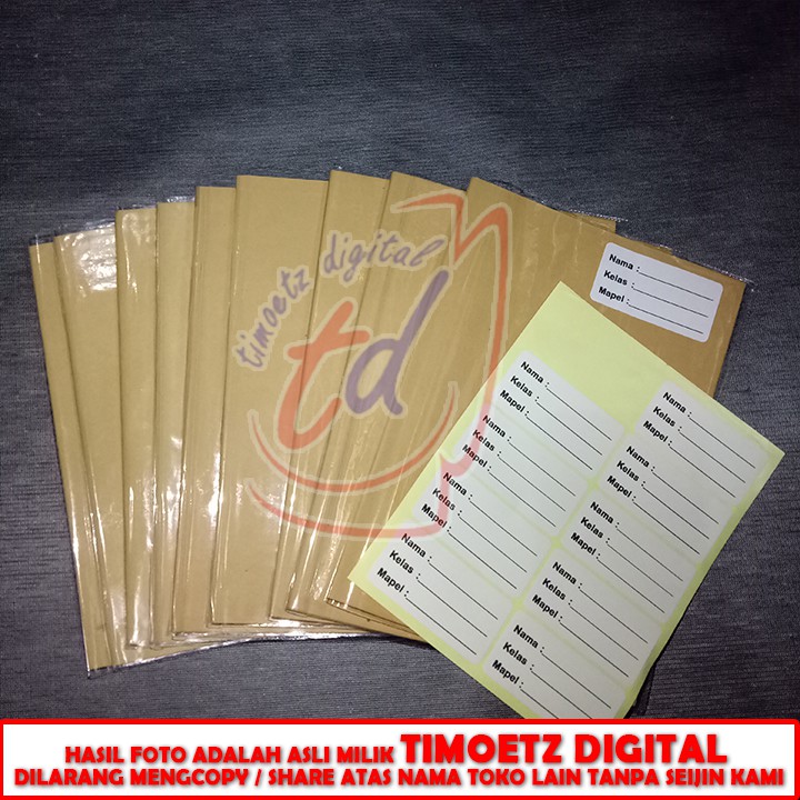 

(Paket) Buku Tulis 38 Lembar+Sampul Coklat+Plastik - FREE LABEl NAMA