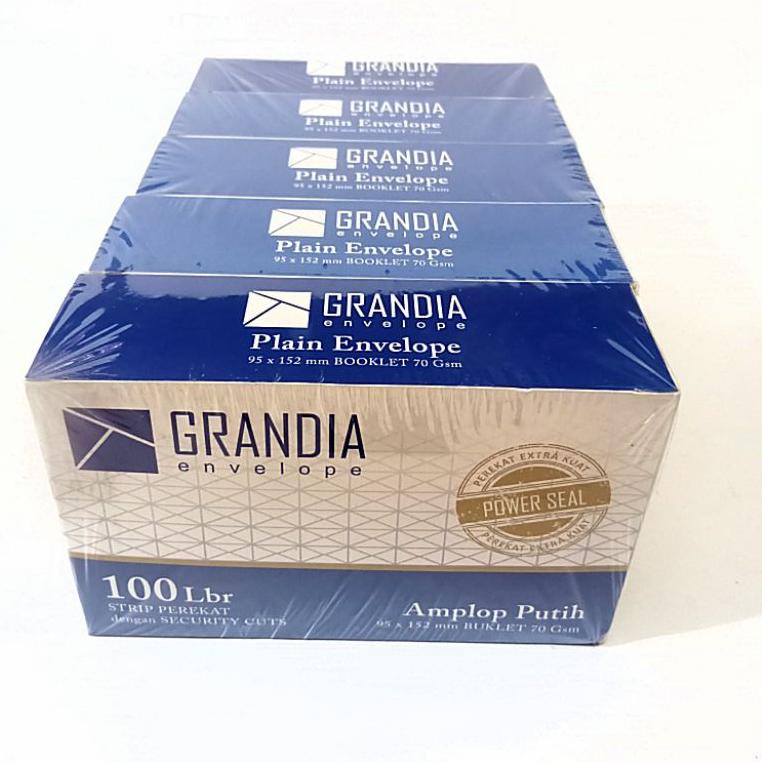 

(T6L6) AMPLOP PUTIH GRANDIA PER 1 PAK ISI 100 PCS //Stok@terbatas