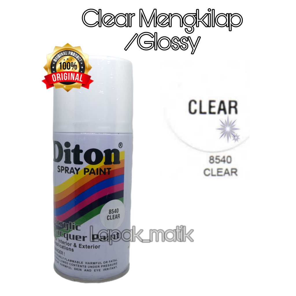 Pilok Pilox DITON CLEAR 8540 VERNIS 300ml Cat Semprot Pylox