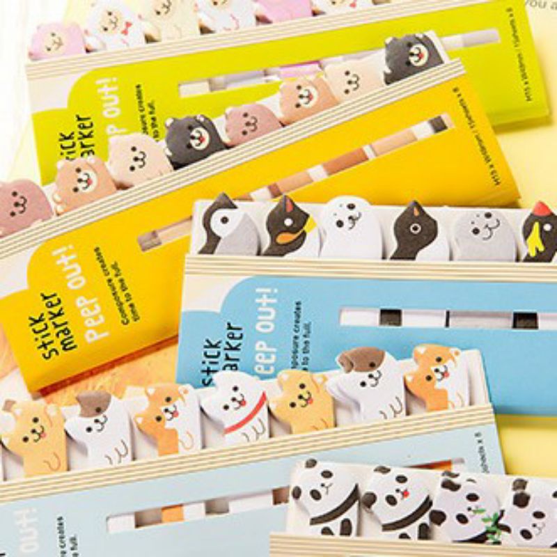 

Sticky note timbul lucu untuk pembatas buku beragam bentuk