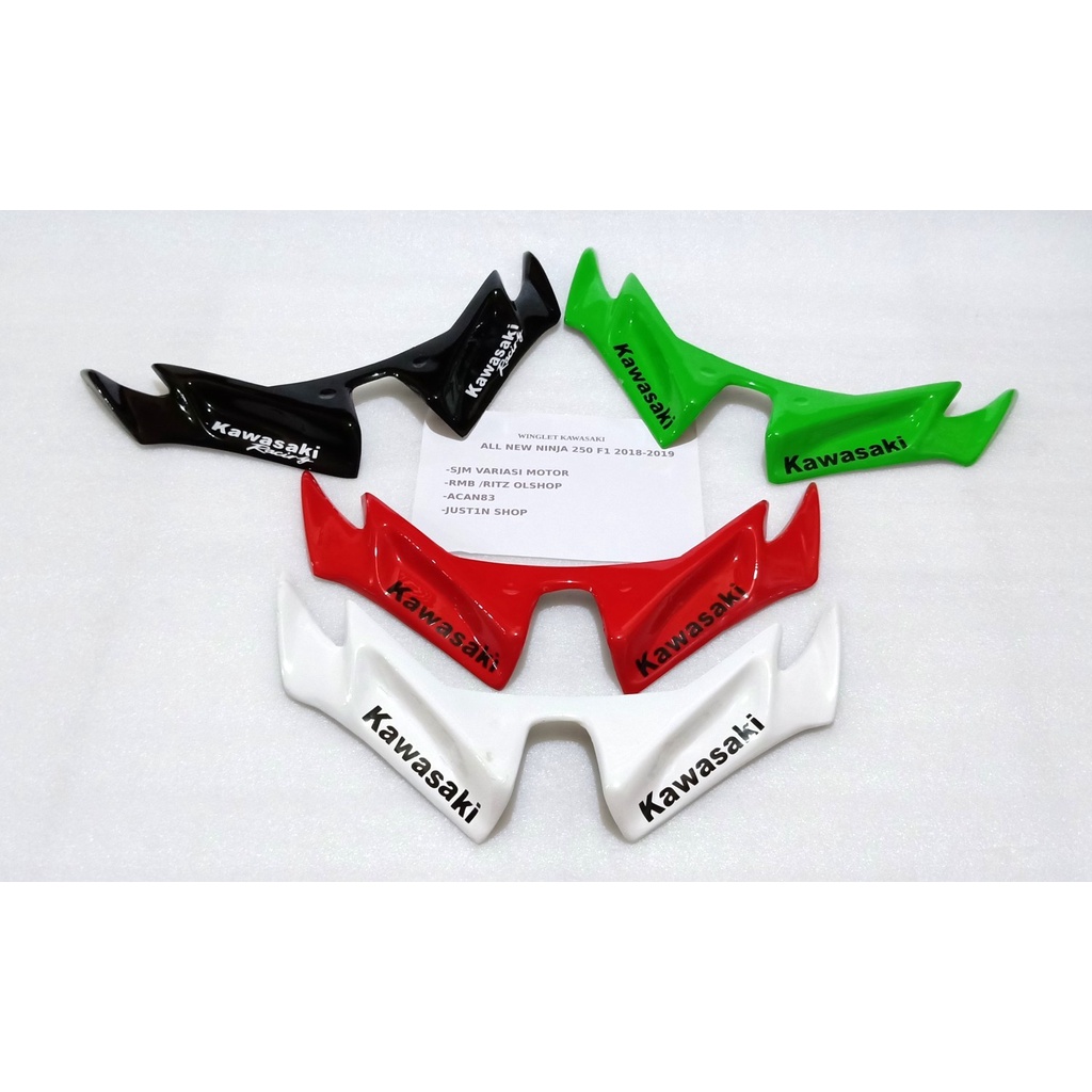 VGRIL NINJA 250 f1 new abs plastik-WINGLET ALL NEW NINJA 250 2018-2022 fiber glass VGRIL WINGLET ALL NEW KAWASAKI NINJA 250 f1