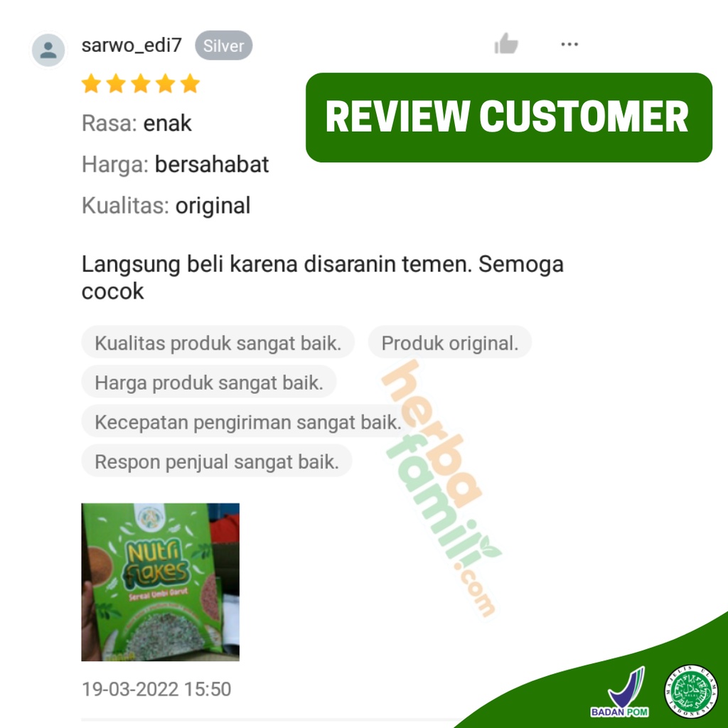 PAKET 2 BOX NUTRIFLAKES | SEREAL UMBI GARUT SOLUSI ASAM LAMBUNG MAAG DAN