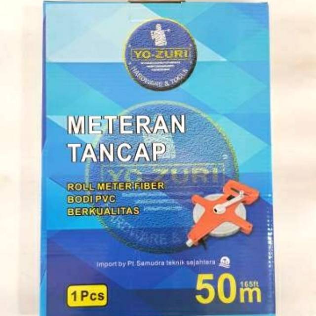 METERAN TANCAP 50 METER FIBER ROLL / METERAN KAIN / METERAN TANAH