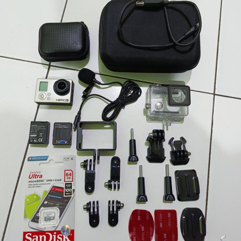 Paket Moto Vlog Gopro Hero 3 Plus Second Unit Go Pro Hero 3+