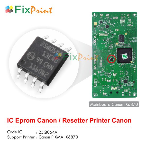 IC Eprom Canon iX6870, IC Eeprom Canon iX 6870, IC Reset Counter 6870