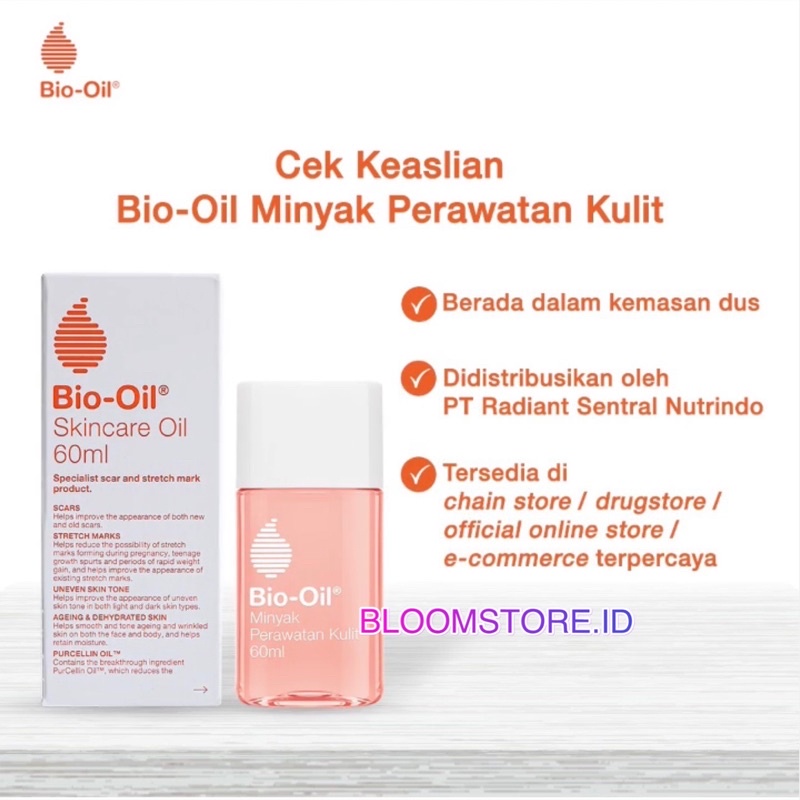 60ML - BPOM Bio Oil Penghilang Bekas Luka ANTI SCAR &amp; Stretchmark Selulit BIOOIL 60 ML 60ml