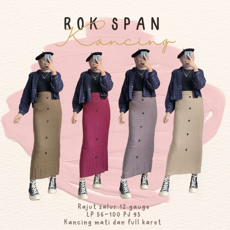 ROK SPAN KANCING // ROK SPAN RAJUT