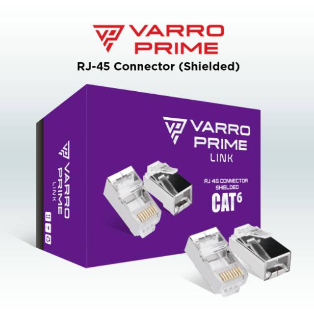 Varro Konektor RJ45 STP FTP Cat 6 Cat 6e Cat6 Cat6e