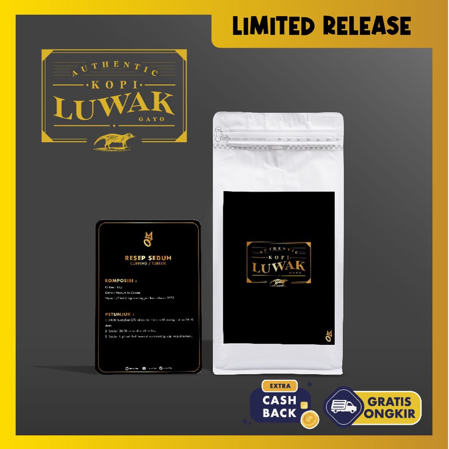 

Biji Kopi Luwak Liar Aceh Gayo 500g | Asli Kopi Aceh Luwak LIMITED!