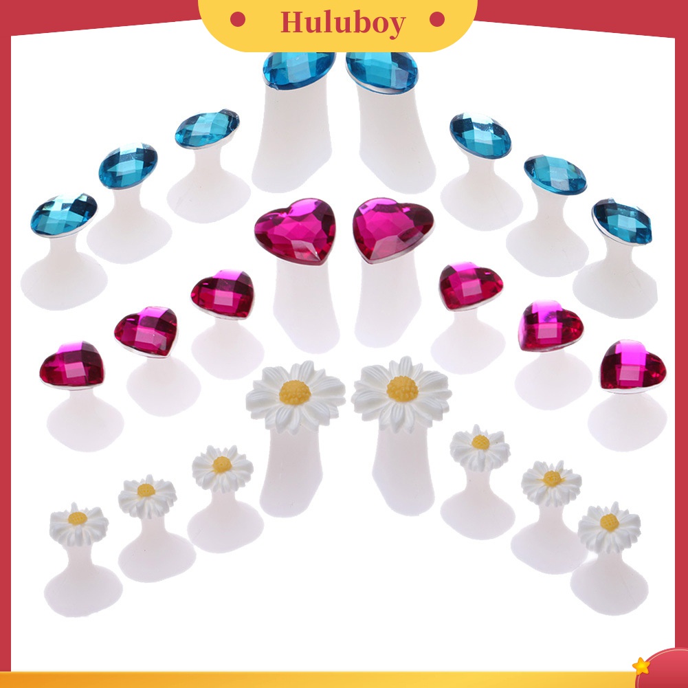 Huluboy Huluboy♡ 8pcs Pemisah Jari Kaki Bentuk Bunga / Hati / Bulat Bahan Silikon