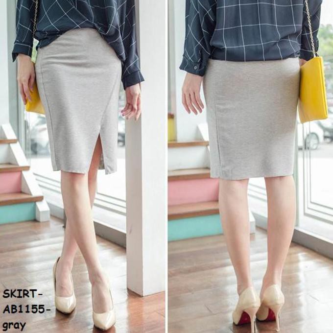 Style Rok Skirt Dress Bahan Kantor Kerja Formal Pesta Belah Korea Import Fashion HQ