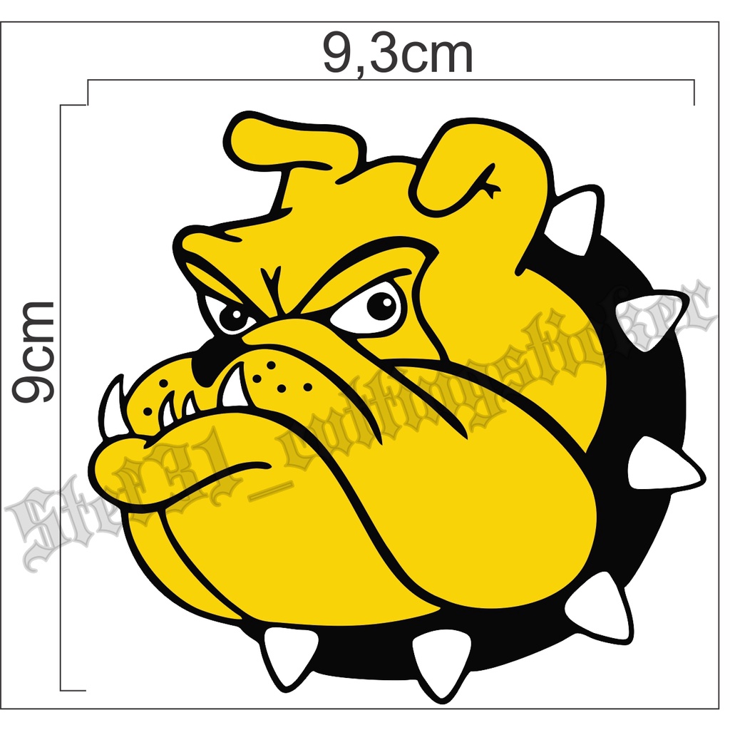 sticker cutting anjing bulldog