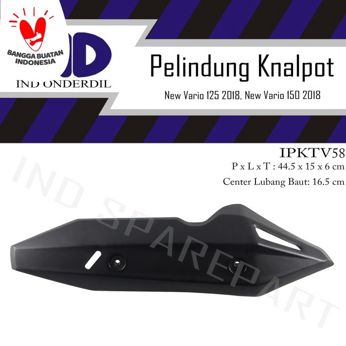 IND Onderdil Cover Tutup-Tameng Pelindung Knalpot-Kenalpot Vario 150 eSP New 2018