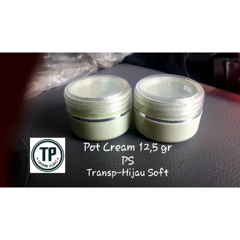 Pot Cream 12,5 gr / 12,5 gram PS - Transparan Hijau Shoft