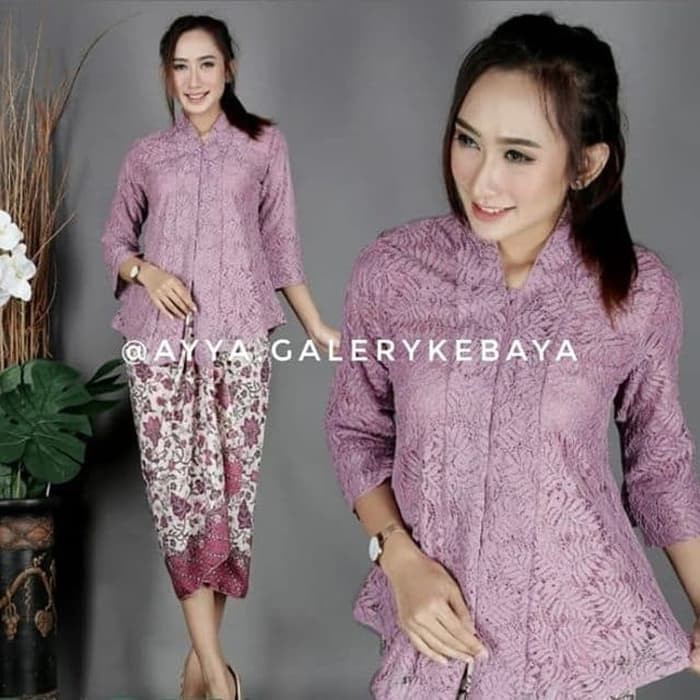 setelan kebaya brokat floy rok lilit