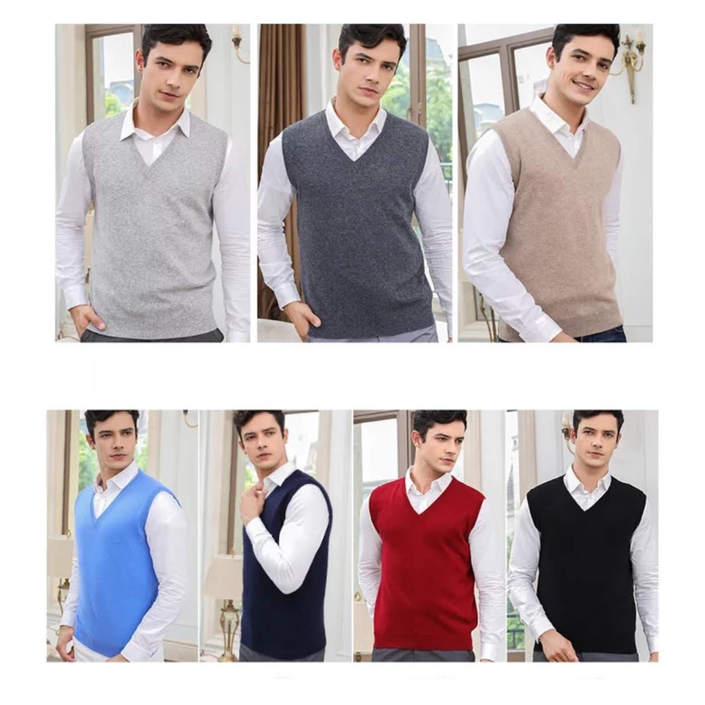 sweater rajut rompi korea | top vest pria wanita | vest top | atasan pria