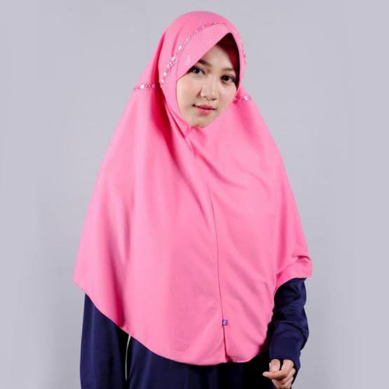 Jilbab Serut Instan Sekolah Bahan Kaos Ukuran XL, L, M/ kerudung sekolah innova serut atas hemmy