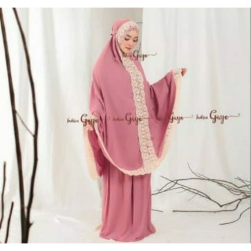 Mukena Dewasa Eksklusif Gayo Fashion Full Renda