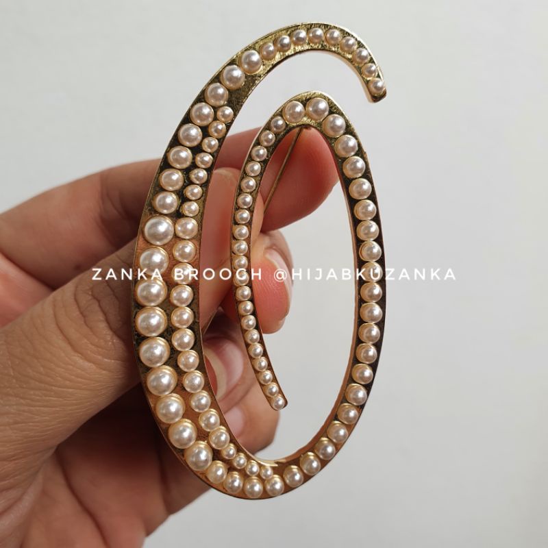 bros abjad mutiara | bros huruf | bros inisial nama | alphabet brooch-O