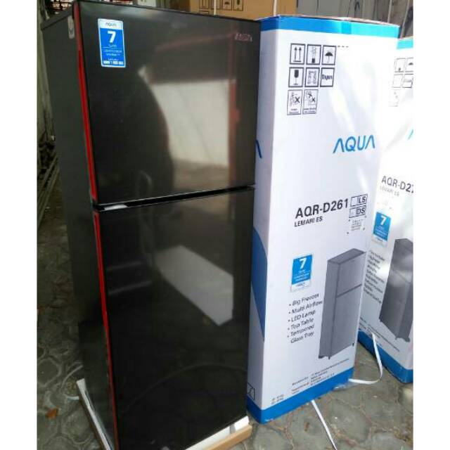 KULKAS/LEMARI ES AQUA JAPAN 2PINTU AQR-261GARANSI 7TAHUN