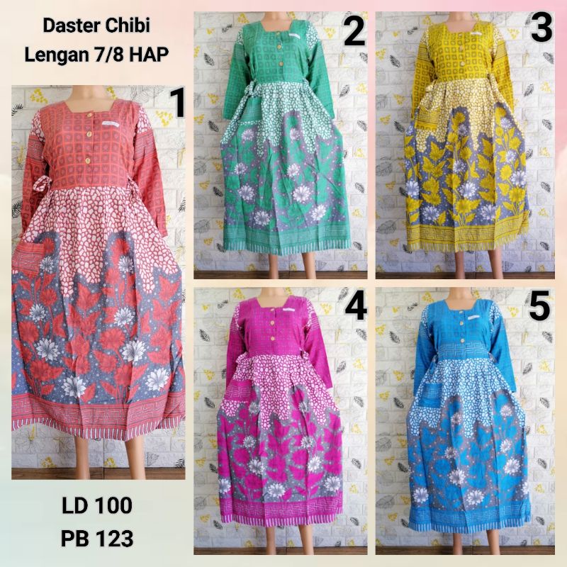 Daster Chibi Lengan 7/8 HAP Adem Busui Friendly BU TEJO BRSHT + Makaron
