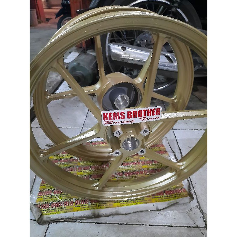 VELG BRT CHEMCO JUPITER JUPITER Z1 JUPITER MX OLD GOLD SILVER  UKURAN DEPAN 160 dan BELAKANG 185