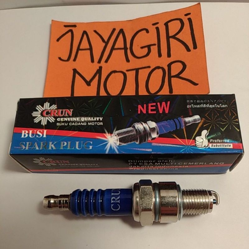 Busi CRUN C7HSA Grand Supra Mio Bebek Vega Jupiter Matic Smash KLX Mega Pro Iridium 115 Z Old Lama S