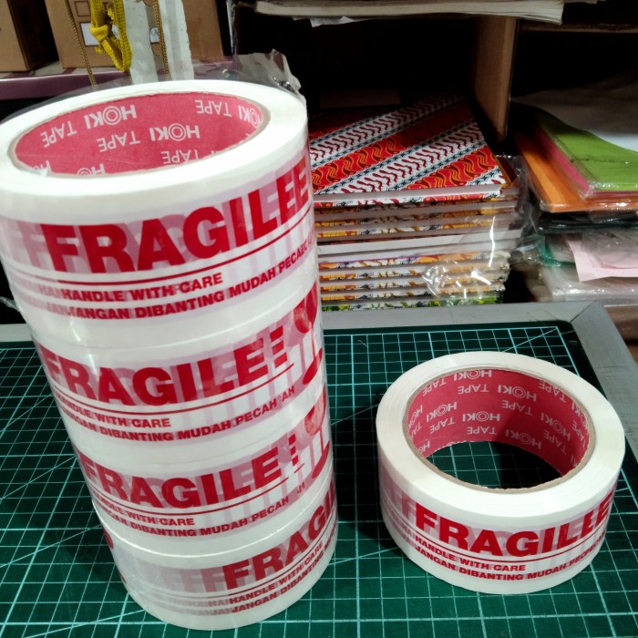 

Update Lakban Fragile Putih Jangan Di Banting 2Inch,48Mmx90Yard Hoki Tape Bergaransi