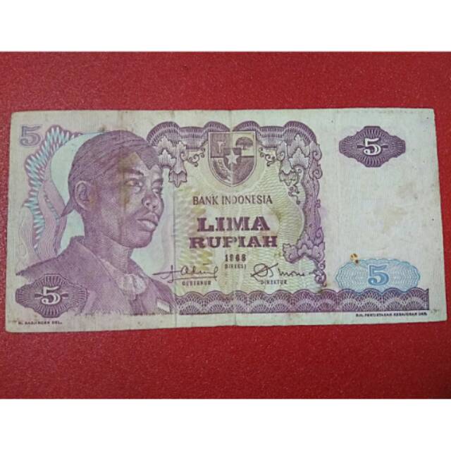 Uang 5 rupiah sudirman 1968