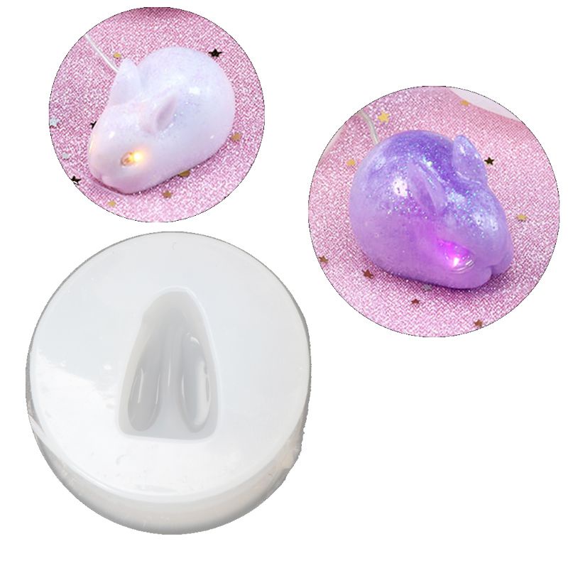 SIY  Cute 3D Rabbit Pendant Silicone Mold Epoxy Resin Mold Jewelry Making Tools