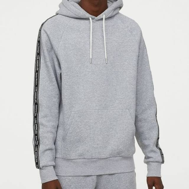 grey hoodie hm