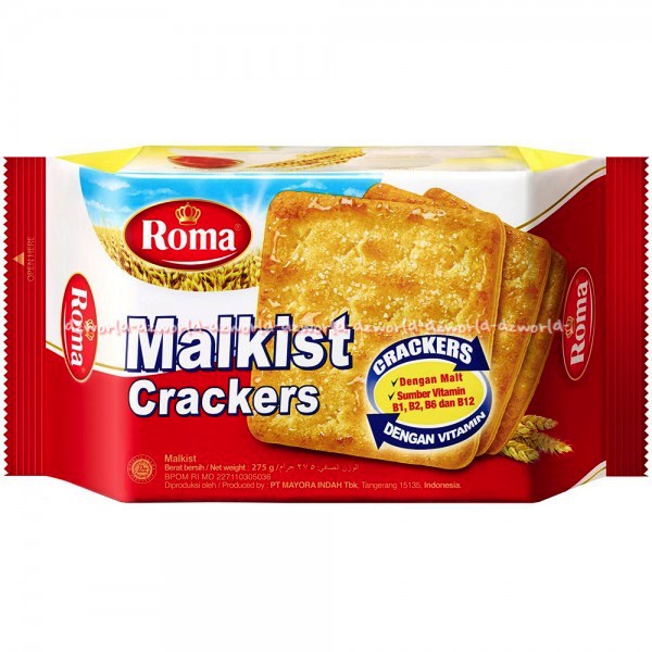 Roma Malkist Crackers 135gr Biskuit Roma Gula Cemilan Snack Krakers Malkis