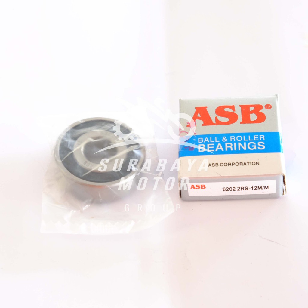 Laher 6202 12mm 2RS ASB Bearing Lager Laker Sepeda Motor Tromol Depan Yamaha As Honda 12 x 35 x 11