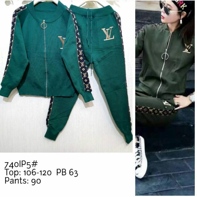 Setelan rajut lv premium import