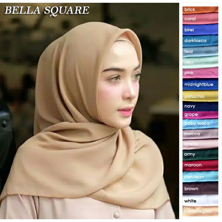 Bellasquare Jilbab  Bella  Hijab Bella  Jilbab  Segiempat 