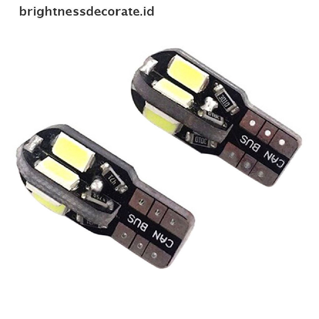 10pcs Lampu Led Canbus T10 194 168 W5W 5730 8 Smd Warna Putih Untuk Samping Mobil